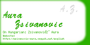 aura zsivanovic business card